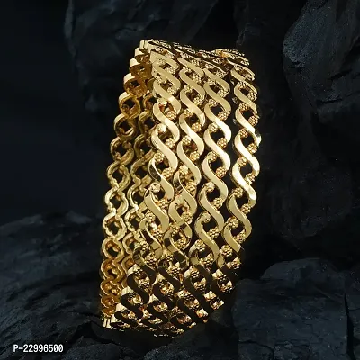 Classic Four Gold Plated Bangles Bangdi For Women-thumb3