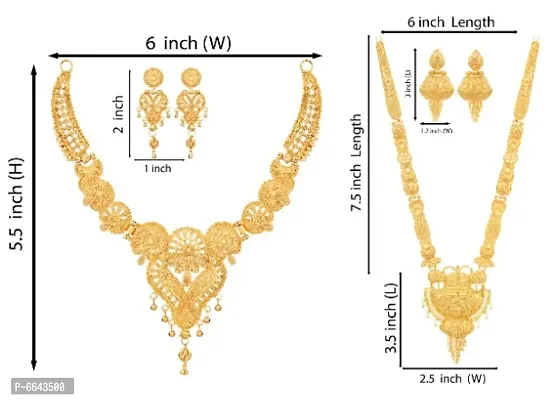 Gold Plated Alloy Necklace Set Combo-thumb3