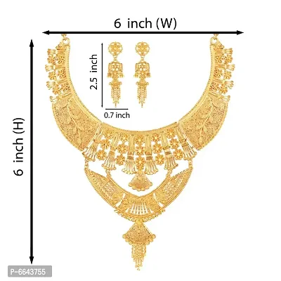 Mansiyaorange One Gram Gold Heavy Choker Haar Necklace Imitation/ Jewelery/Jualry/Jwellry/Jewellery Set For Women-thumb5
