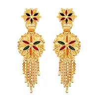 Mansiyaorange One Gram Gold Multi Heavy Choker Haar Necklace Imitation/ Jewelery/Jualry/Jwellry/Jewellery Set For Women-thumb3