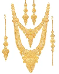 Mansiyaorange One Gram Gold Long Rani Haar Bridal Necklace Imitation/ Jewelery/Jualry/Jwellry/Jewellery Set For Women-thumb1