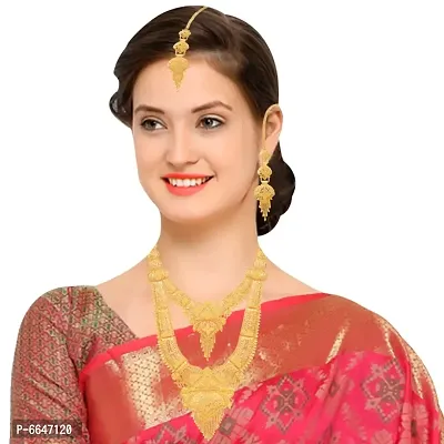 Mansiyaorange One Gram Gold Long Rani Haar Bridal Necklace Imitation/ Jewelery/Jualry/Jwellry/Jewellery Set For Women-thumb3