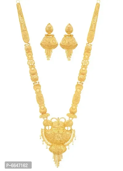 Mansiyaorange One Gram Gold Long Rani Haar Necklace Imitation/ Jewelery/Jualry/Jwellry/Jewellery Set For Women-thumb3