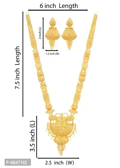 Mansiyaorange One Gram Gold Long Rani Haar Necklace Imitation/ Jewelery/Jualry/Jwellry/Jewellery Set For Women-thumb5