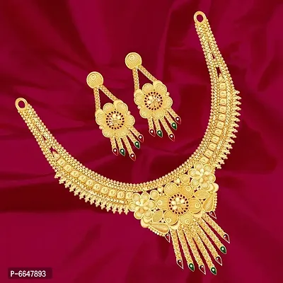 Gold Plated Brass Traditional Jewellery Set