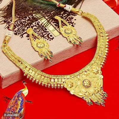 Gold Plated Brass Traditional Jewellery Set-thumb5
