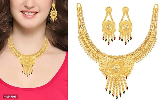 Gold Plated Brass Traditional Jewellery Set-thumb2