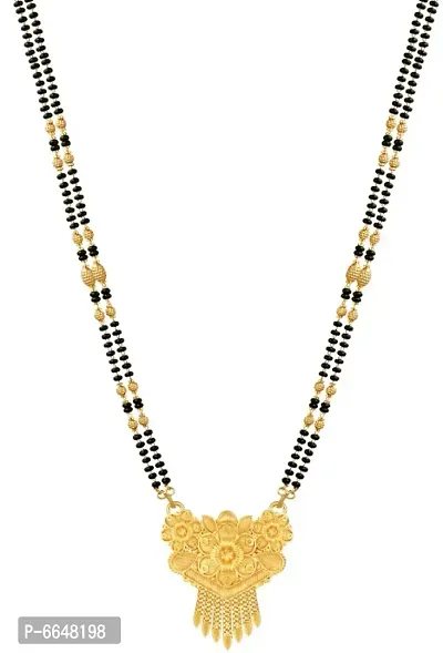 Mansiyaorange Black Beads Long Mangalsutra For Women-thumb4
