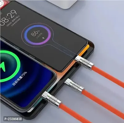 Gatih 120W Charger Cable, Fast Charging 3 in 1 Charging Data Cable, Portable Charger Cord with USB Type-C  USB Port for All Phones and Tablet, Multi Fast Charger Type c Retractable USB Cable-thumb4
