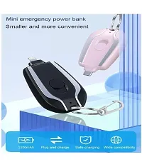 Gatih Key Chain Power Bank Small Portable Mini Pin Plug 1500mah Fast Finger Device Charge Compatible with C-Type Best Travel As Well As Gift Tool (Pack of 1, Multi-Color)-thumb4