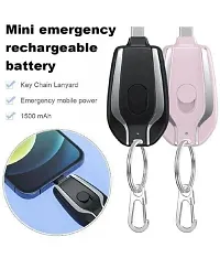 Gatih Key Chain Power Bank Small Portable Mini Pin Plug 1500mah Fast Finger Device Charge Compatible with C-Type Best Travel As Well As Gift Tool (Pack of 1, Multi-Color)-thumb3