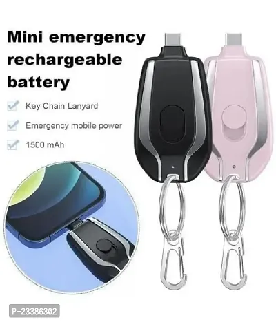 Gatih Key Chain Power Bank Small Portable Mini Pin Plug 1500mah Fast Finger Device Charge Compatible with C-Type Best Travel As Well As Gift Tool (Pack of 1, Multi-Color)-thumb4
