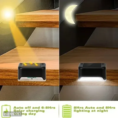 Gatih Solar Deck Lights Outdoor, 4 Pack Led Solar Step Light ABS Waterproof-thumb3