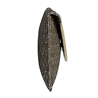 XELIG Trendy Branded Glitter clutch/sling bag With Non Detachable strap For Women  Girl (Dark Grey color Glitter)-thumb1