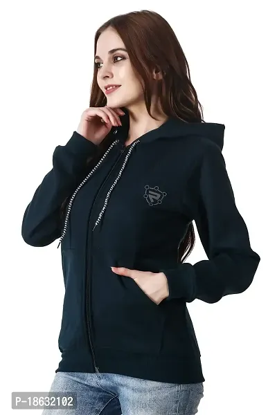 N  PG Women's Cotton Hooded Neck Sweatshirt (Jacket_Sky Blue_A-11_L_Dark Blue 1_L)-thumb5