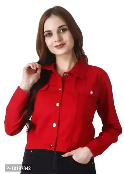Classic Cotton Solid Jacket for Women-thumb0