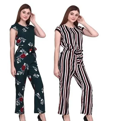Classic Crepe Jumpsuits for Womens Pack of 2