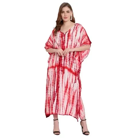 Classy Tie  Dye Kaftan Long Dress