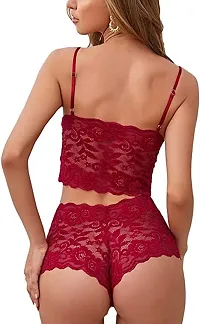 Women's Lingerie 2 Piece Lace Baby Doll Bra  Panty-thumb2