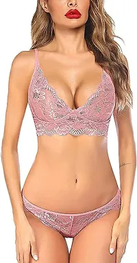 Women's Lingerie 2 Piece Lace Baby Doll Bra  Panty-thumb3