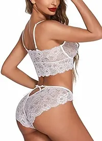 Women's Lingerie 2 Piece Lace Baby Doll Bra  Panty-thumb1