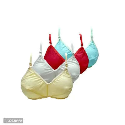 Stylish Hosiery Solid Bra for Women, Pack of 4-Assorted-thumb3