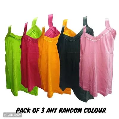 Multicolor Girl Camisole (Pack of 3)