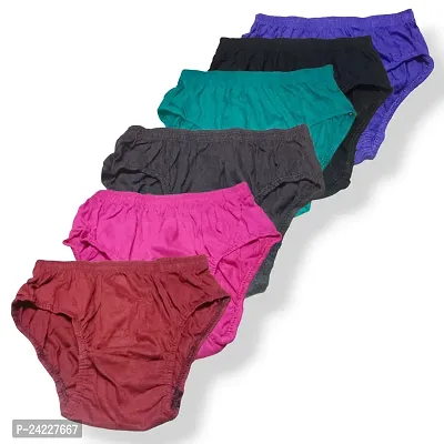 Women Plain Cotton Panty (Pack of 3)