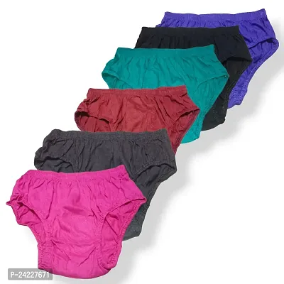 Women Plain Cotton Panty (Pack of 3)