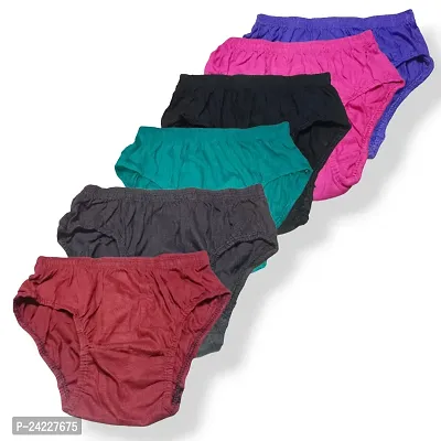 Women Plain Cotton Panty (Pack of 3)