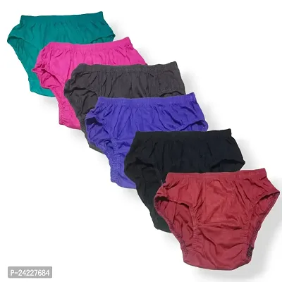 Women Plain Cotton Panty (Pack of 3)