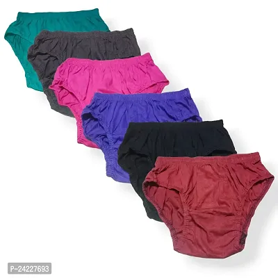 Women Plain Cotton Panty (Pack of 3)