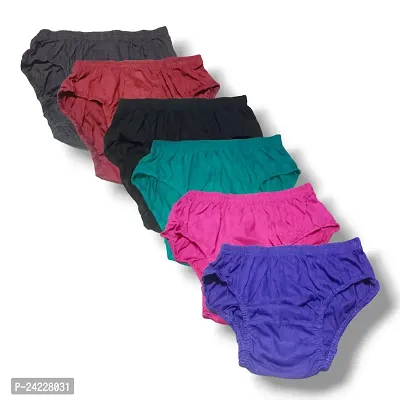 Women Plain Cotton Panty (Pack of 3)