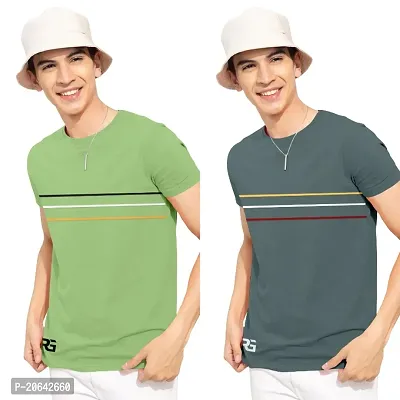 Fancy Cotton T-shirts for Men Pack of 2-thumb0