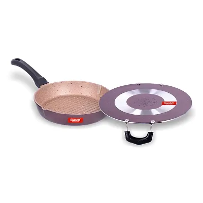 Sumeet Granite Finish NonStick Aluminium Round Shape Grill Pan