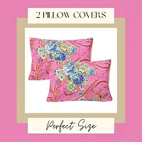 Comfortable Cotton Blend Printed Bedsheet with 2 Pillow Covers-thumb1