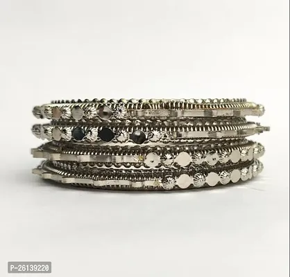 Elegant Silver Brass Bangles For Women-thumb0