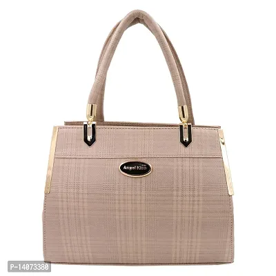 Stylish Beige Artificial Leather Solid Handbags For Women