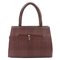 Stylish Brown Artificial Leather Solid Handbags For Women-thumb1