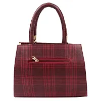 Stylish Maroon Artificial Leather Solid Handbags For Women-thumb1