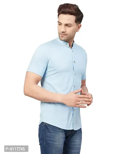 GRITSTONES Men Plain Cotton Blend Shirts-thumb4