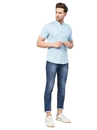 GRITSTONES Men Plain Cotton Blend Shirts-thumb4