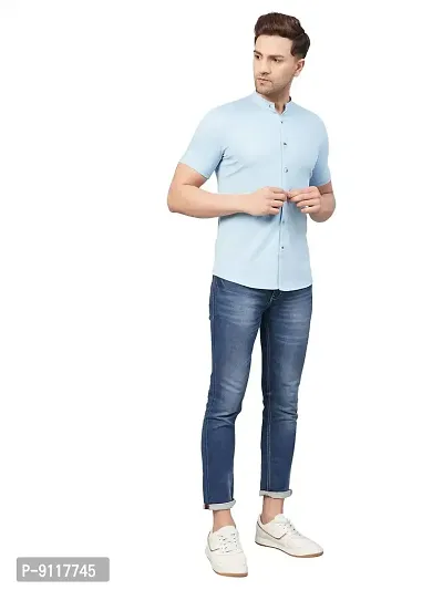 GRITSTONES Men Plain Cotton Blend Shirts-thumb5