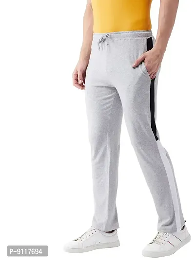 Gritstones Mens Regular Fit Cotton Solid Track Pant with Side Zip Pockets (GSTP2789)