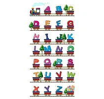 Tuffuk Kids ABC Alphabets Trains Multi Extra Large PVC Vinyl Wallsticker for Home Decorations (50 cm x 100 cm)6TZ034-thumb1