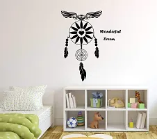 Tuffuk Wonderful Dream Catcher Black Large |Self Adhesive | Wall Stickers | PVC Vinyl | Non-Reusable | Pack of 1 |(80 cm x 95 cm)FI3246-thumb2