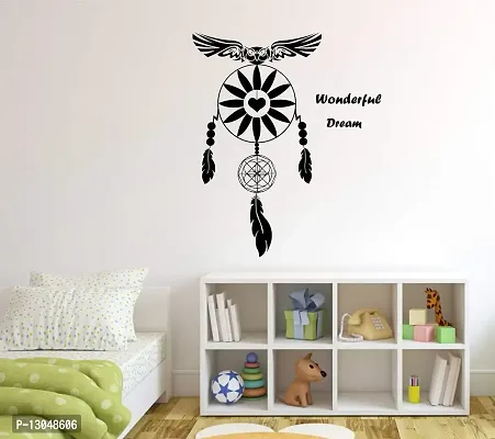 Tuffuk Wonderful Dream Catcher Black Large |Self Adhesive | Wall Stickers | PVC Vinyl | Non-Reusable | Pack of 1 |(80 cm x 95 cm)FI3246-thumb3