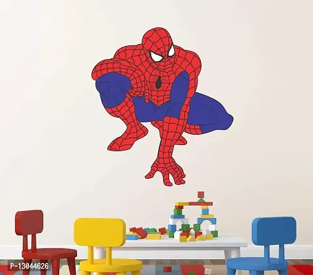 Tuffuk Spider Man Multi Large |Self Adhesive | Wall Stickers | PVC Vinyl | Non-Reusable | Pack of 1 |(65 cm x 75 cm)FI3327