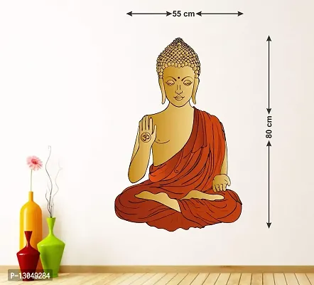 Tuffuk Budha Multi Large |Self Adhesive | Wall Stickers | PVC Vinyl | Non-Reusable | Pack of 1 |(55 cm x 80 cm)FI3527-thumb2