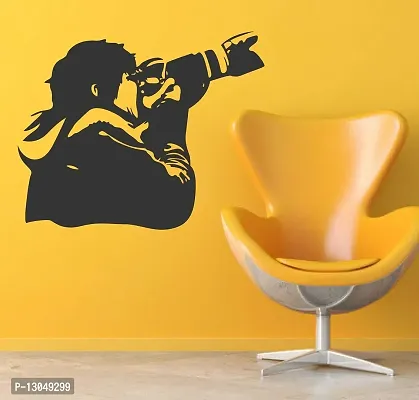 Tuffuk Photographer Large Vinyl Wallstickers for Home Decorations(60 cm x 50 cm)4TZ216-thumb4